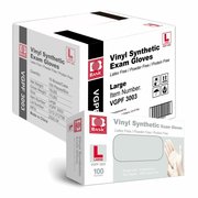 Zoro Select Disposable Gloves, Vinyl, Latex-Free, Powder-Free, Clear, L, Case of 1000 (10 Boxes of 100) VinylLC